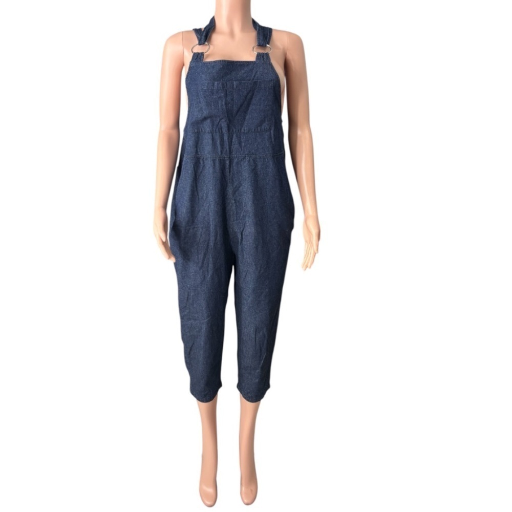 ANNIE Women's Dark Blue Denim Overalls